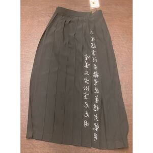 NWT Princess Chronicles Ouji Pleated Script Skirt Black J-Fashion Gothic Lolita